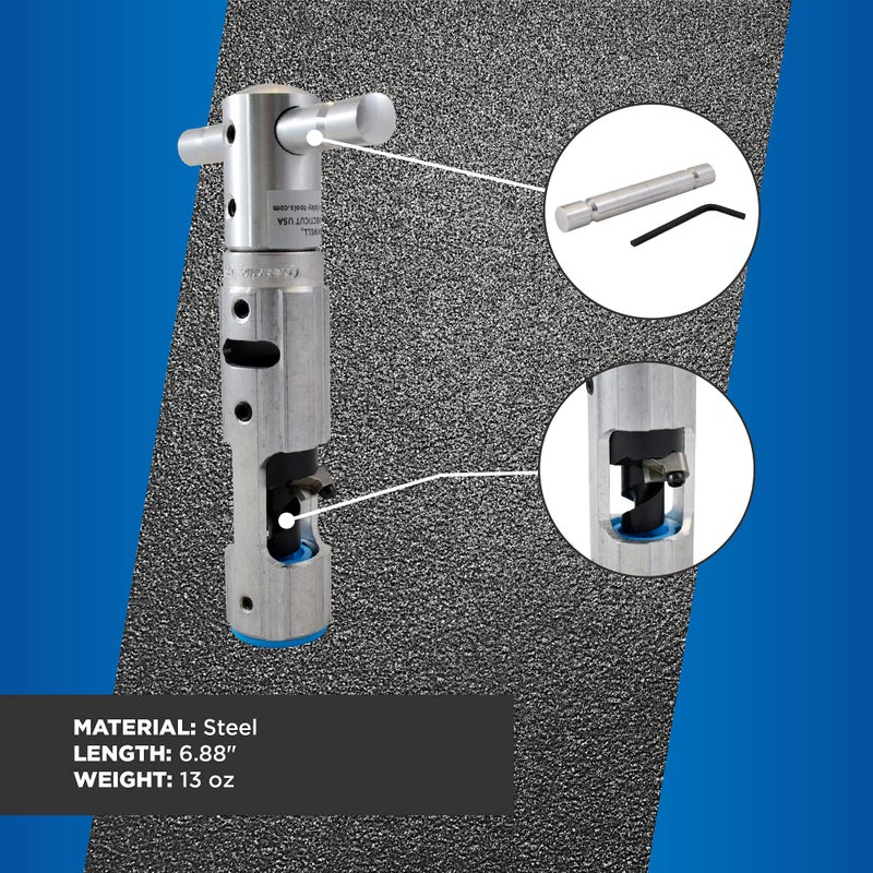 Cablematic CST 625 Blue Combo Coring and Stripping Tool for Professional Technicians, Electricians, and Installers, Easily Portable Tool for 625 Kcmil Cable, 13 Ounces - Image 3
